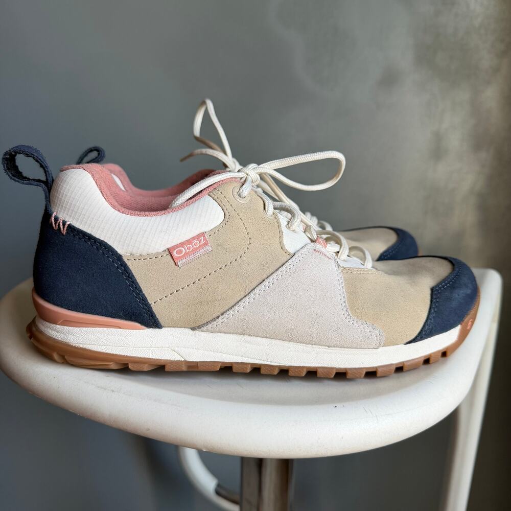 OBOZ Women's 9.5 Emma Low Sneakers Equinox Colorway Suede Mesh O Fit Preppy Boho